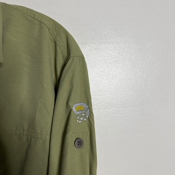 Mountain Hardwear Long Sleeve Quick Dry Outdoor Shirt Men's Size Large Green - Picture 2 of 7